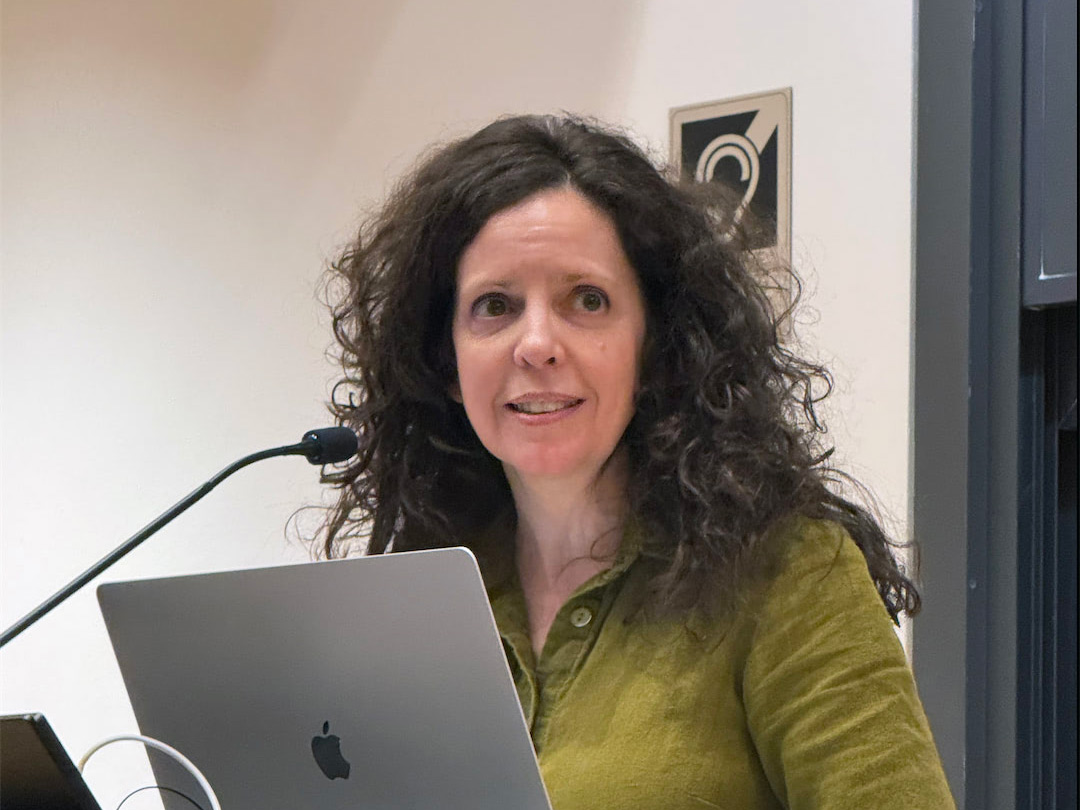 Lisa Davis at the podium