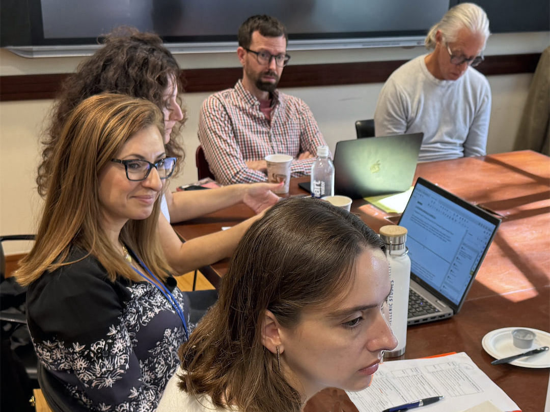 Graduate Representative Amanda Kubic, Lissi Athanasiou Krikelis, Despina Lalaki, Will Stroebel, Frank Hess